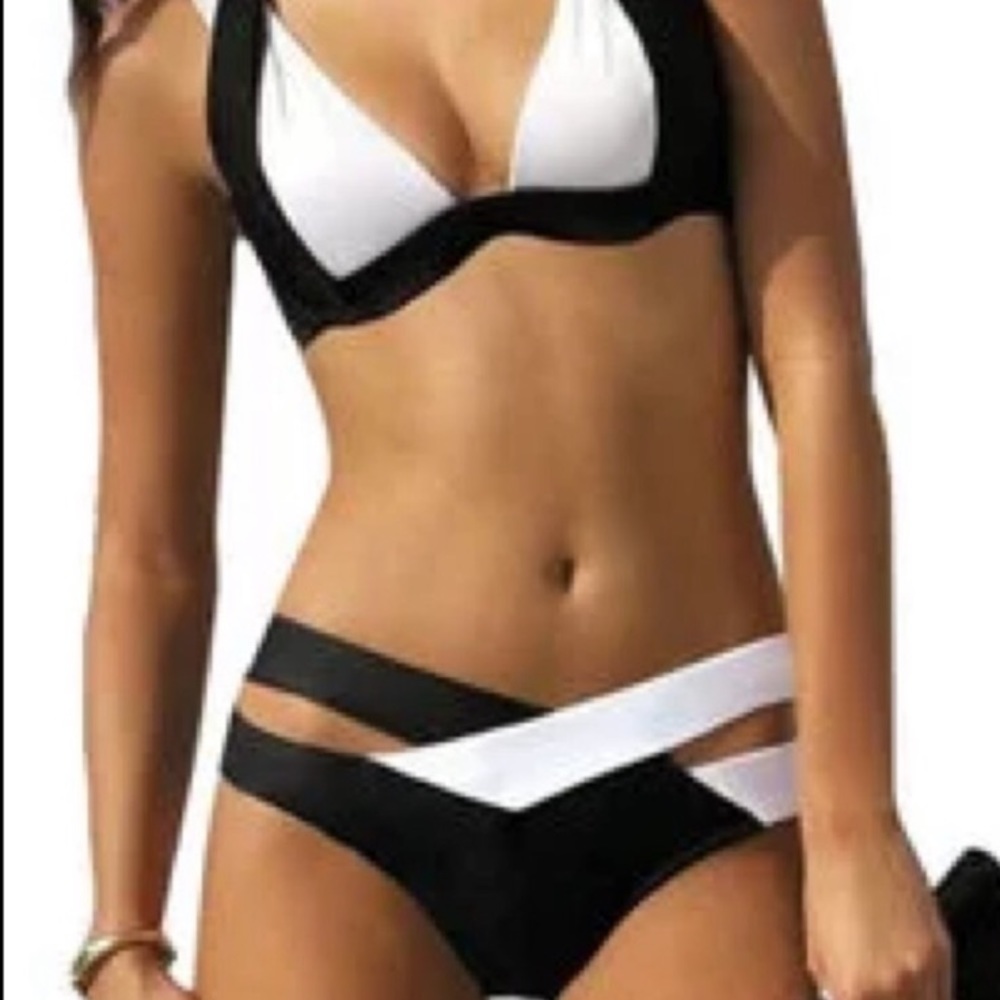 Black and White Bathing Suit